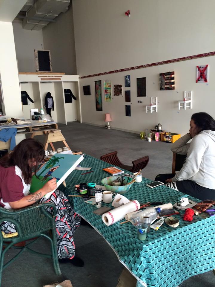 Our most recent art making waananga at the space.