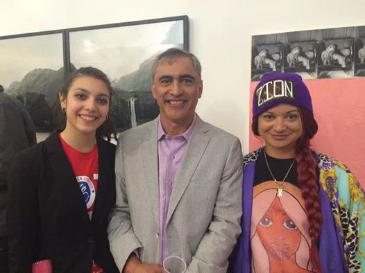 With New York based Māori gallerist John Royal and his daughter.