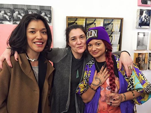 With new friends Keke and Giarna Te Kanawa, gallerist of Ora Ny Gallery.