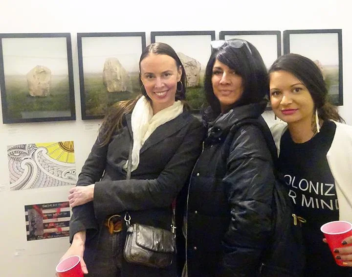 With new friends Amy and Cristina at the gallery.