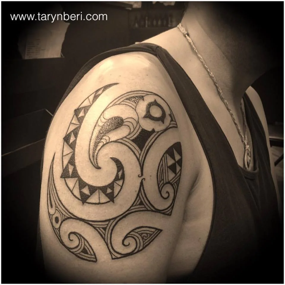 Moko completed for an American born Māori man at Ny Adorned.