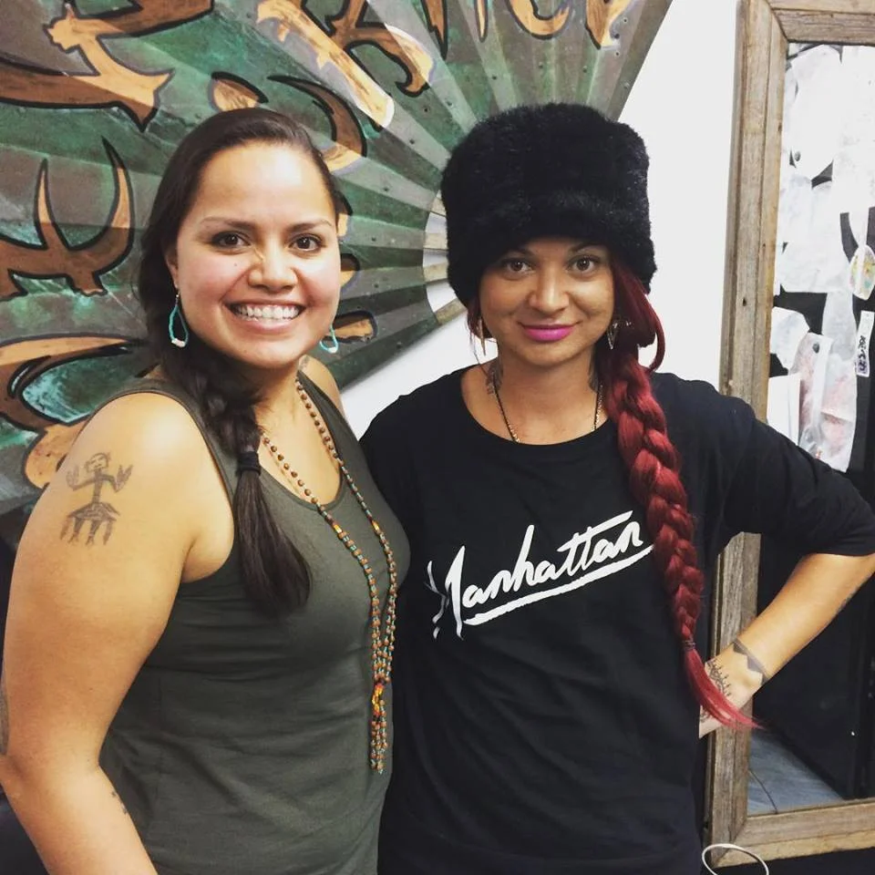 With my Navajo friend Precious at Ny Adorned after tattooing her.