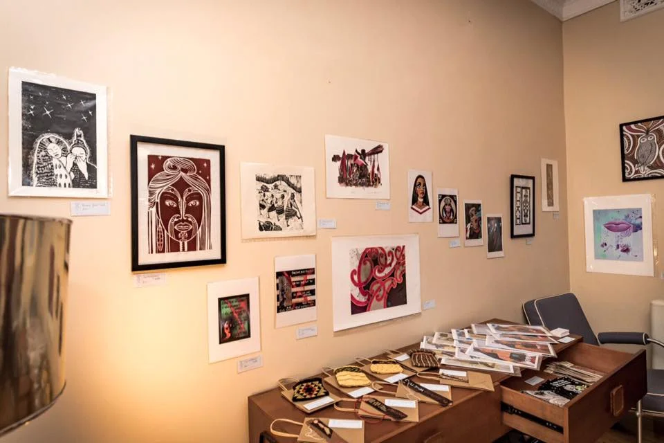 Some of the artwork that was for sale on the night.