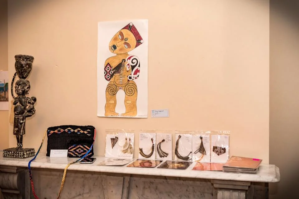 Some of the contemporary Māori art collection that was available at the special event.
