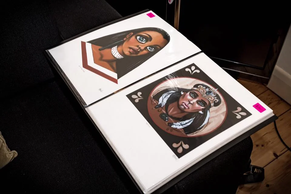 Prints by Xoe Hall. 