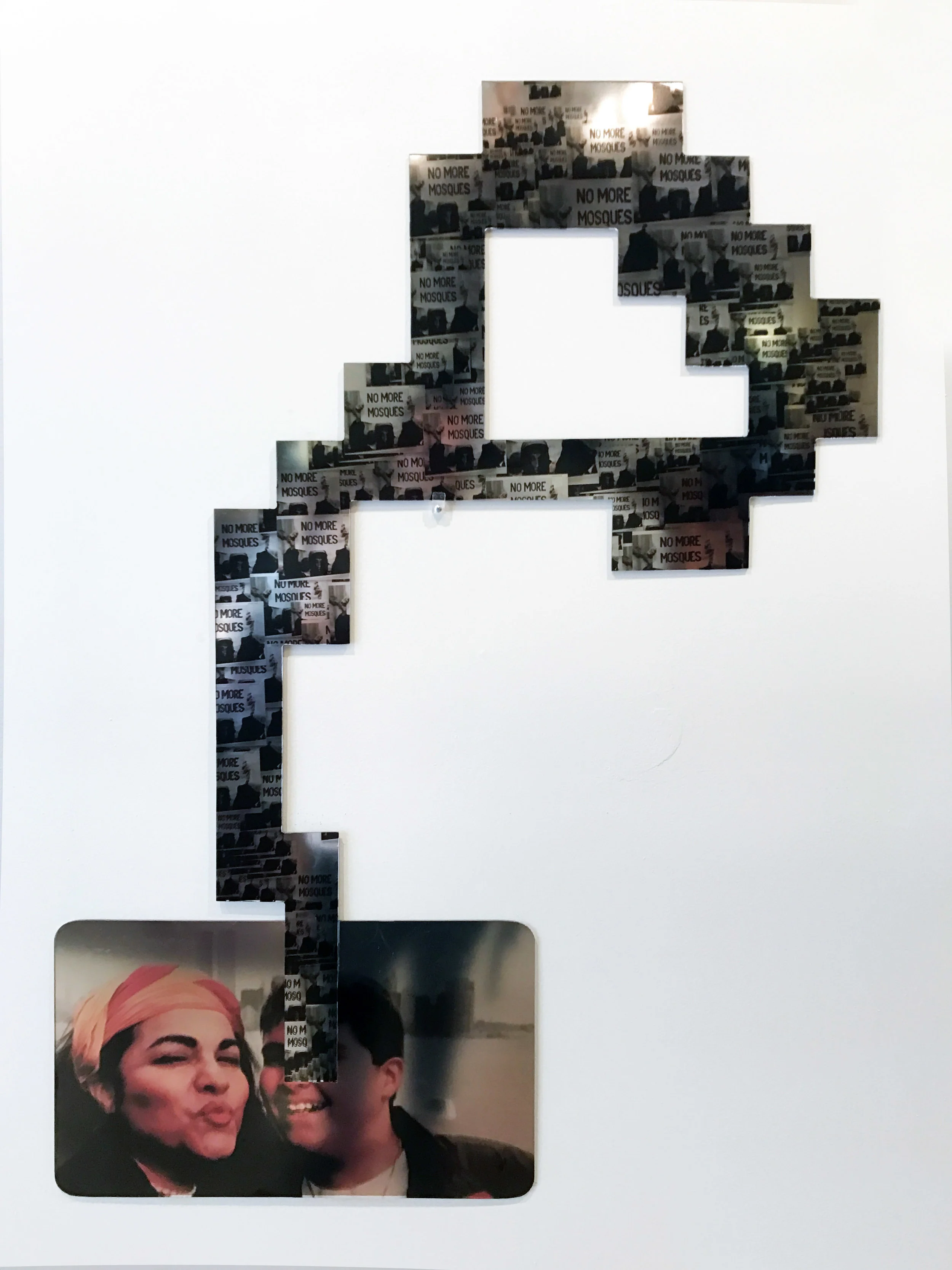 Alexandre Dorriz, "Untitled", 2017. (Installation View) Acrylic, Mirror, Mixed Media.