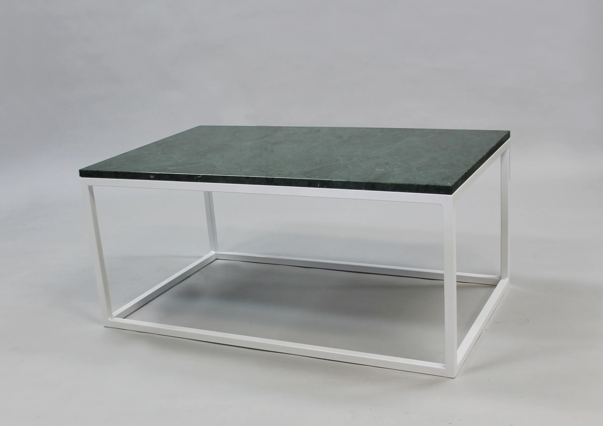Marmorbord GRÖN 100x60 H 45, vitt kub underrede