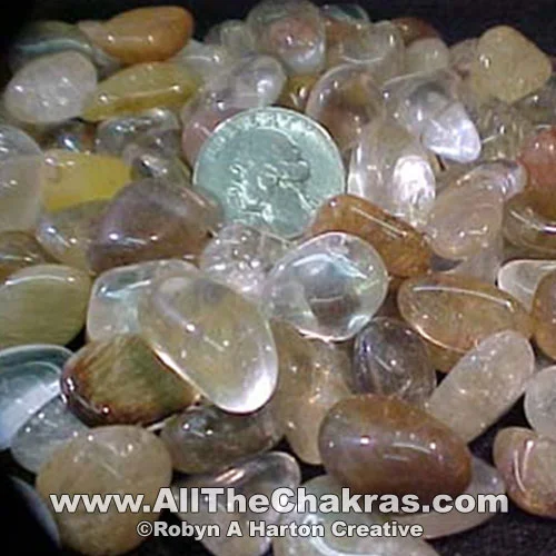 Rutilated quartz is one solar plexus chakra stone.