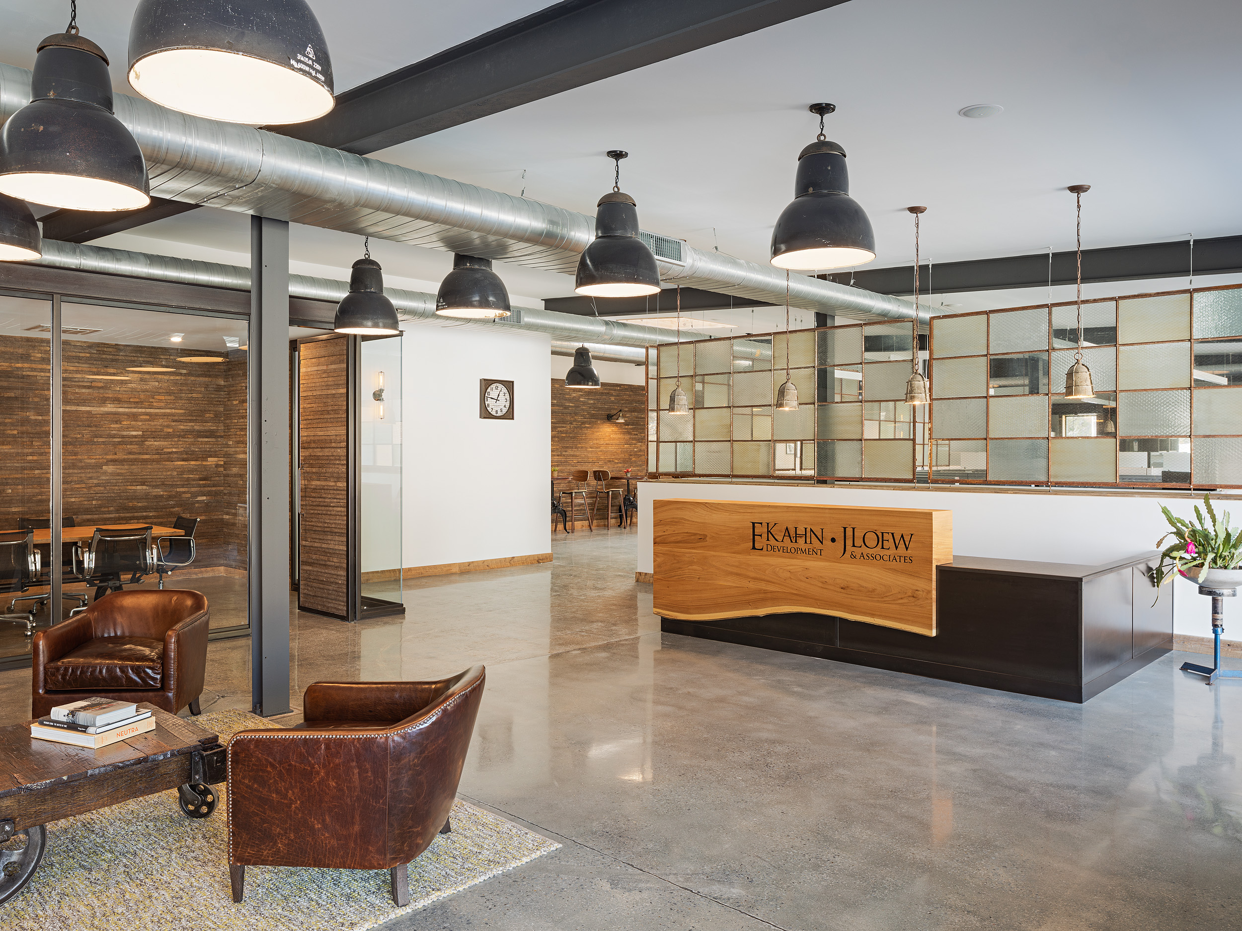   EKD/JLA OFFICES . Malvern, PA  &nbsp;    SRJ was hired by Eli Kahn Development and J.Loew and Associates to design combined offices for their company in a former 10,000sf warehouse space. &nbsp;They desired an open office that promoted more social 