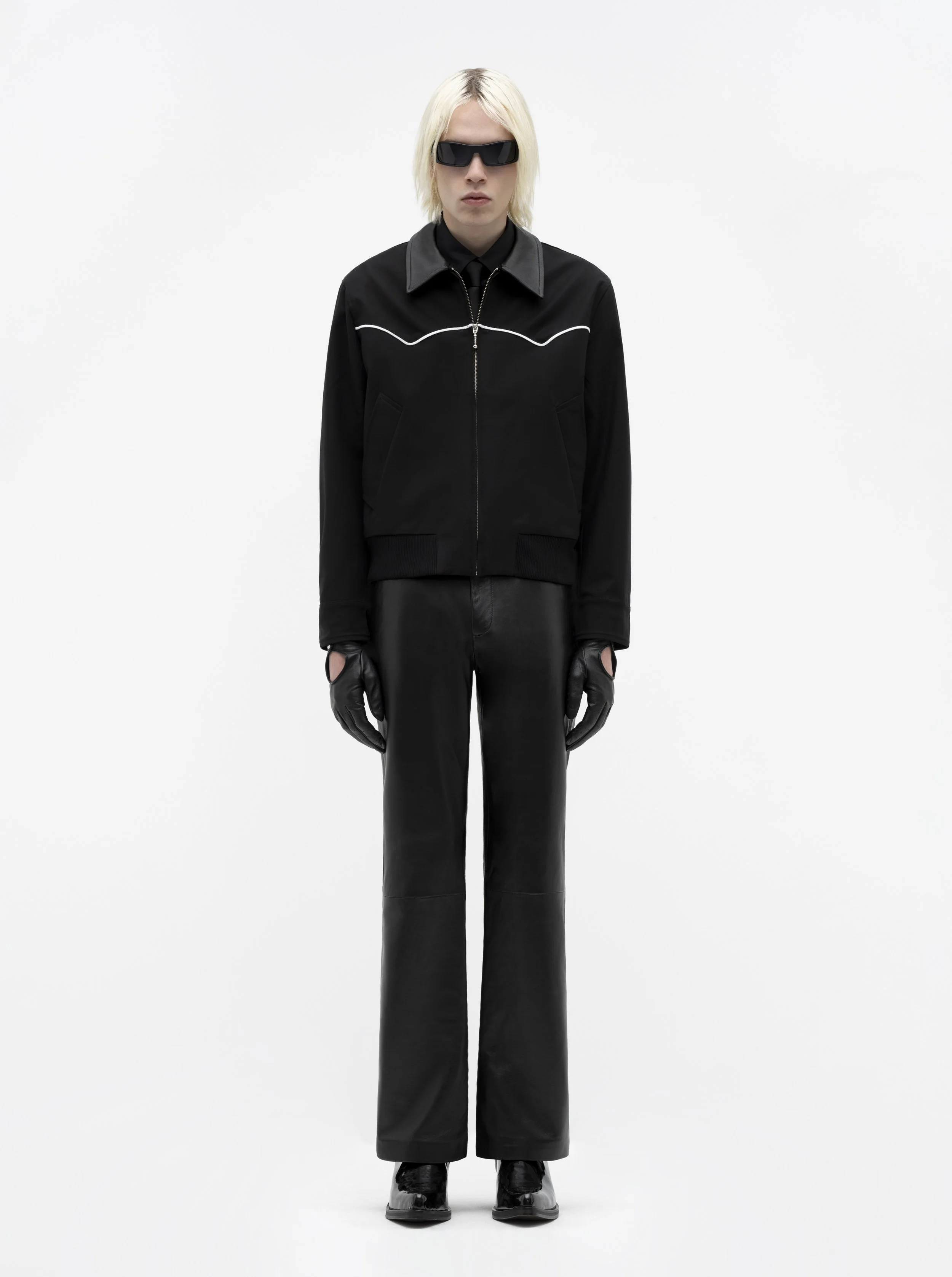 WESTERN HARRINGTON JACKET - BLACK — ERNEST W. BAKER