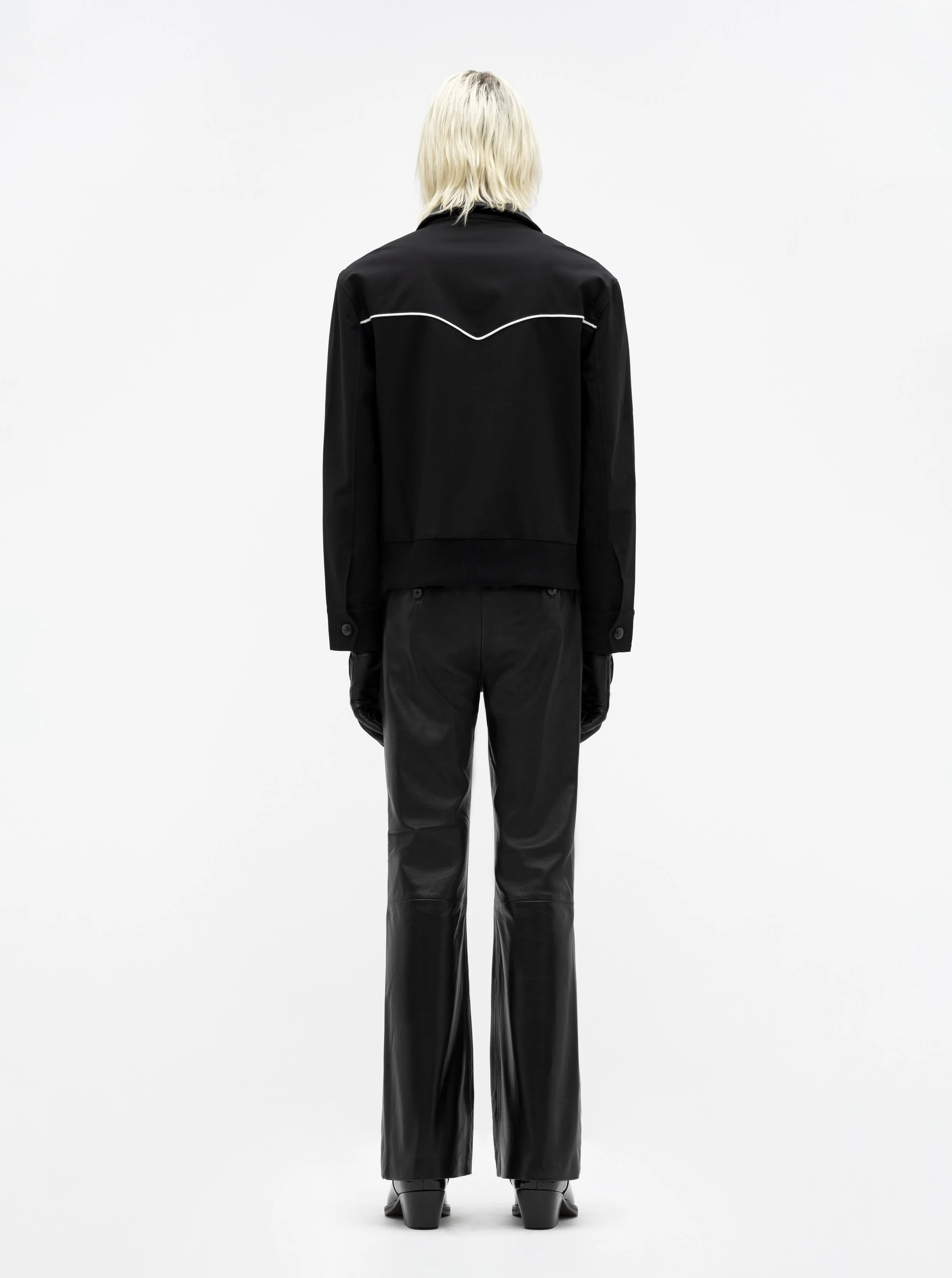 WESTERN HARRINGTON JACKET - BLACK — ERNEST W. BAKER