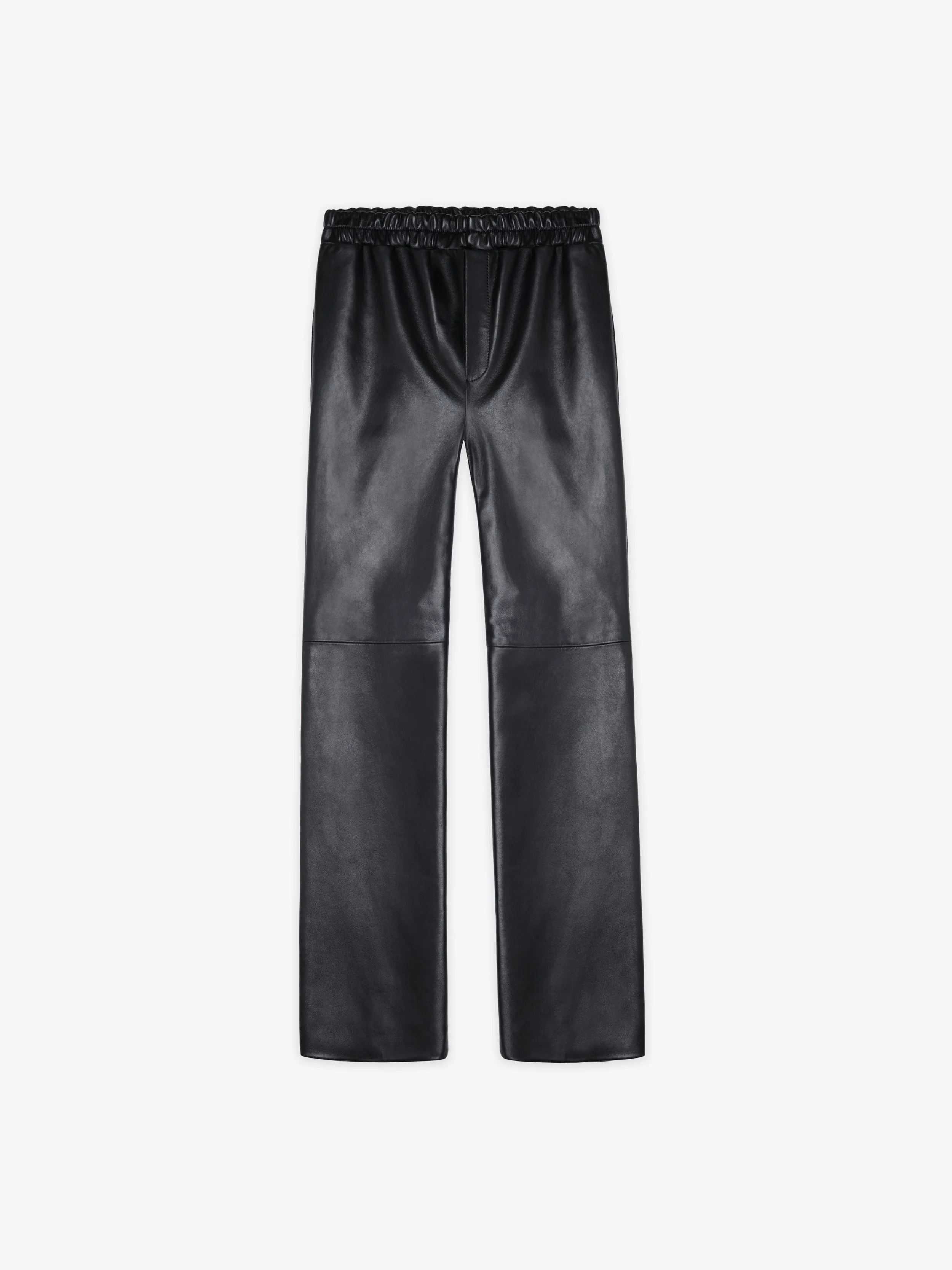 LEATHER TRACK PANTS - BLACK — ERNEST W. BAKER