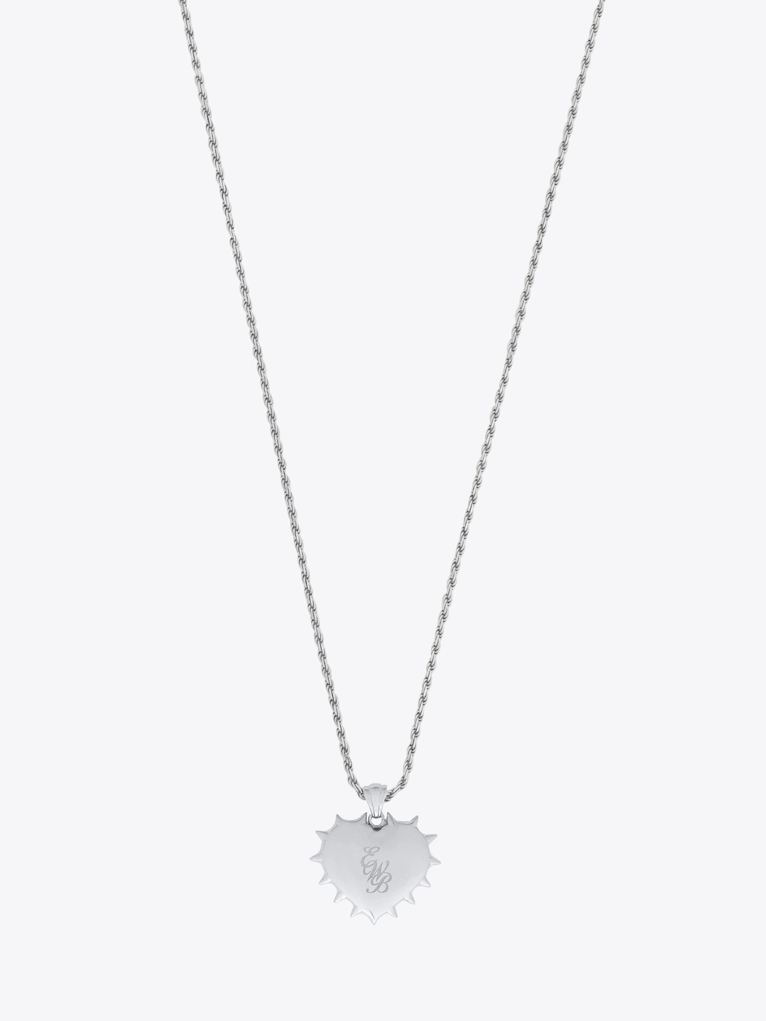 STUDDED HEART NECKLACE — ERNEST W. BAKER