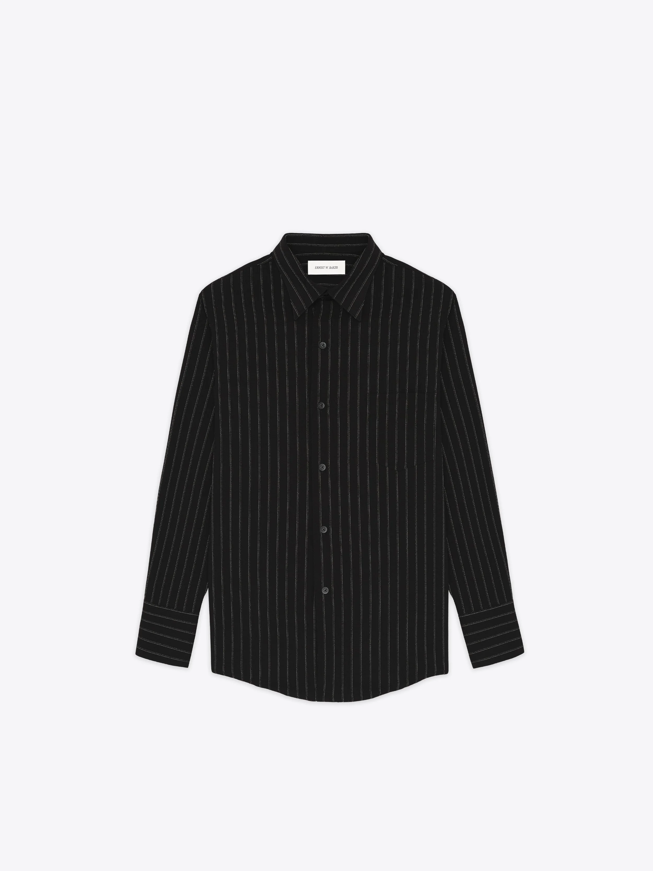 ERNEST W. BAKER PIN STRIPE POLO ポロシャツ ernest w baker  