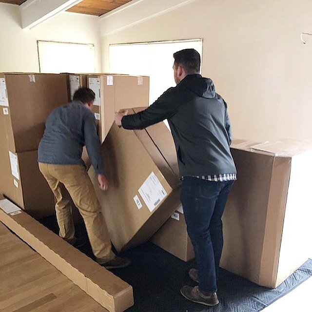 Cabinet delivery day, one to a home, one to a condo! #partners4design