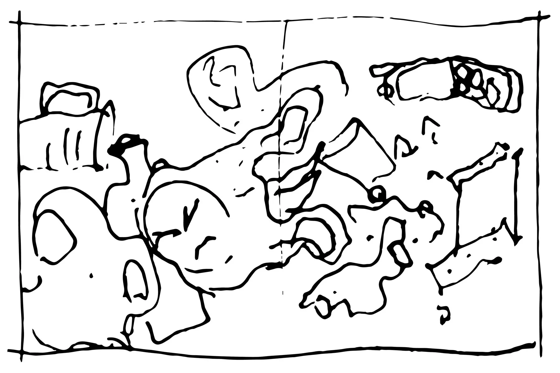 Fun Fact: at the time of this drawing, I STILL used a flip phone (I'm what you might call a "late adopter"...)! You'll note my homage to my flipper among the ocean trash.