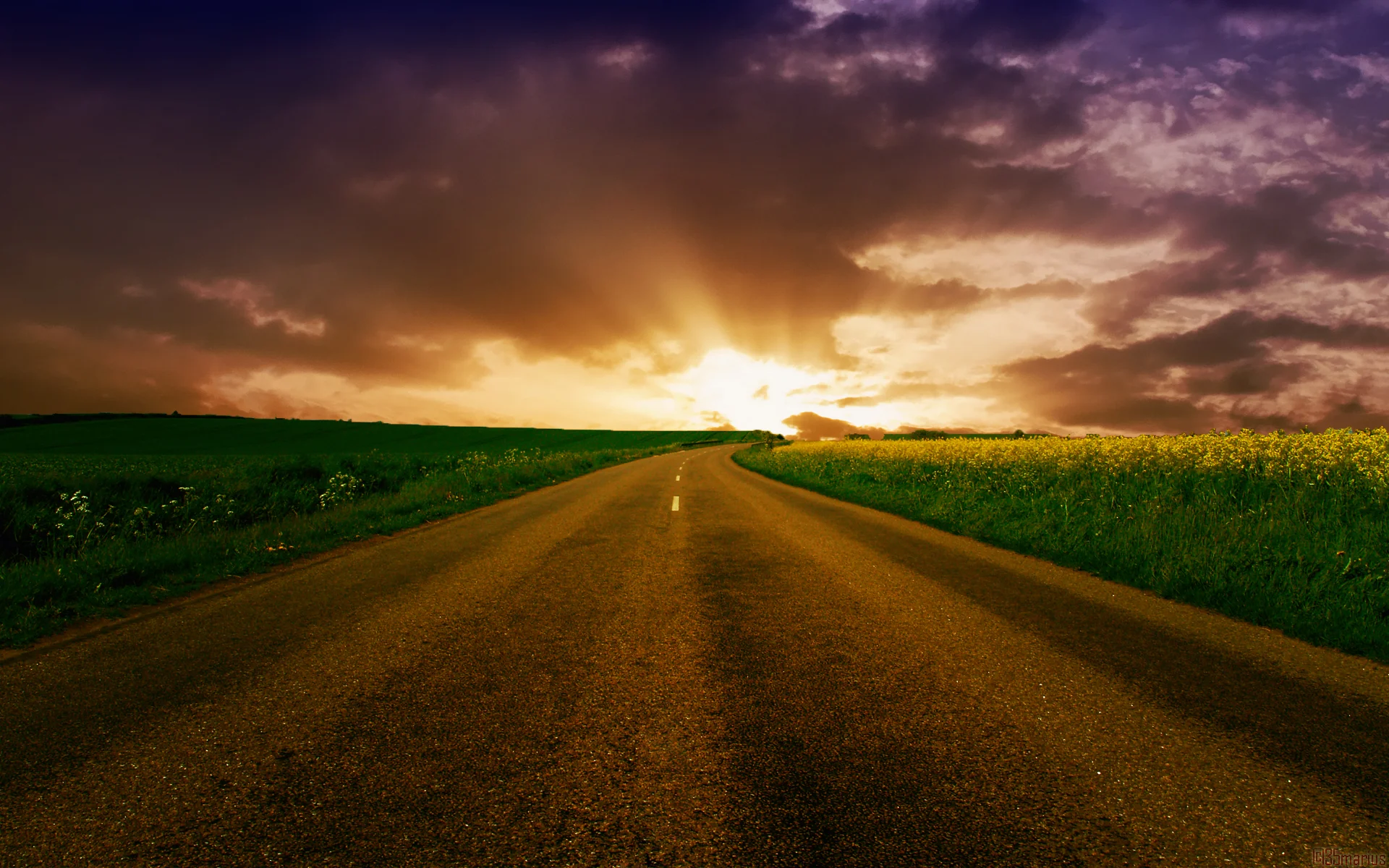 Highway in to the horizon