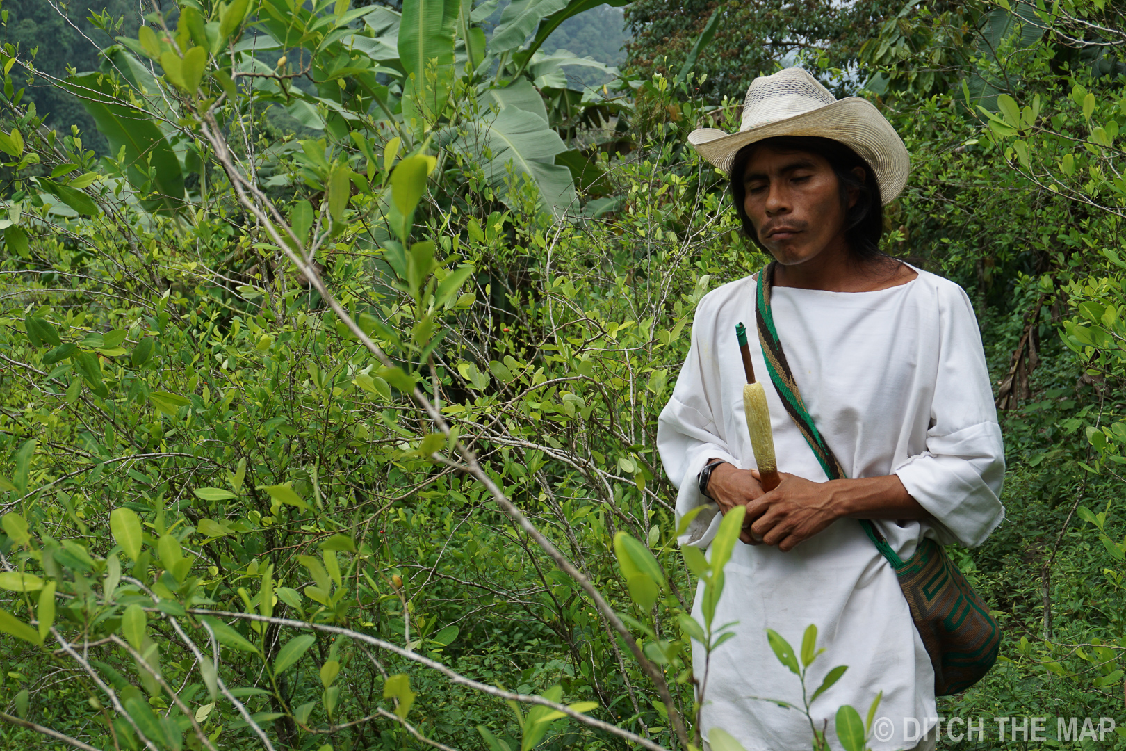 MANUEL SHOWS US HOW HE CONVERT THE COCA LEAVES INTO A STRONGER "WHITE POWDER" ( Click here to see video of how Manuel dries Coca Leaves )