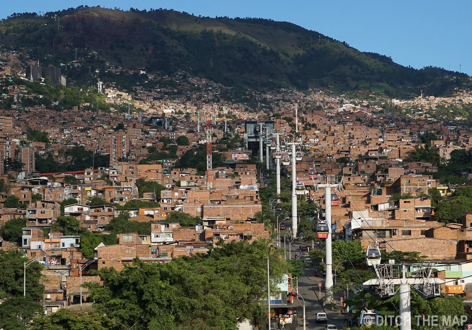 Cable cars in Medellin, Colombia