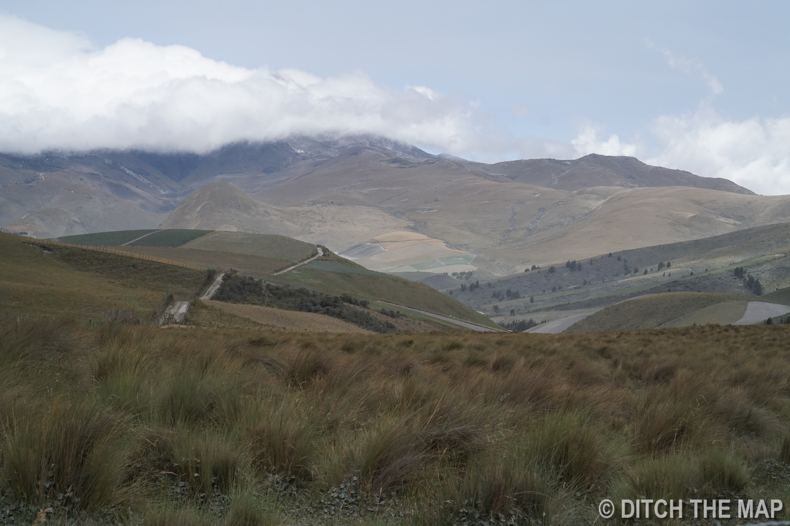 A view of our mountain biking path in Cotopaxi, Ecuador