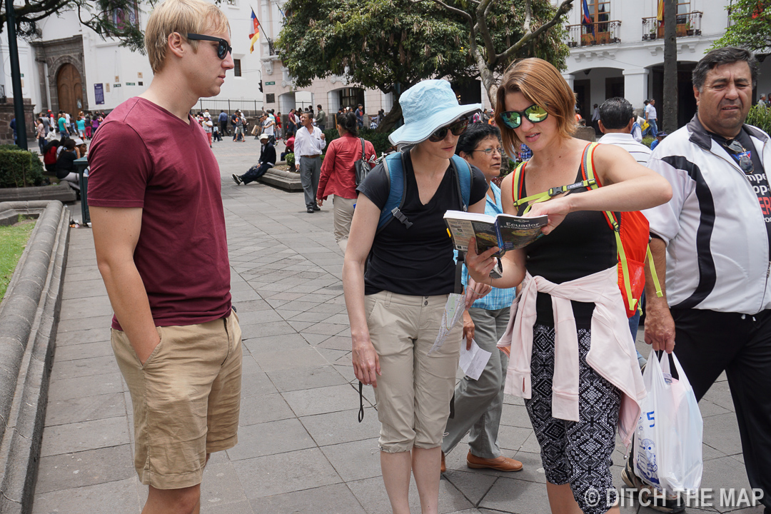 Our New Friends Christine and Harold in Old Town Quito, Ecuador