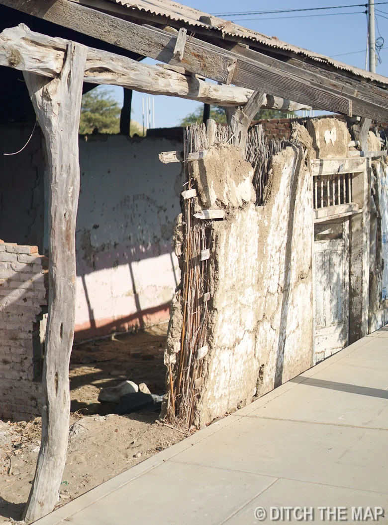 Incomplete house in Colan, Peru