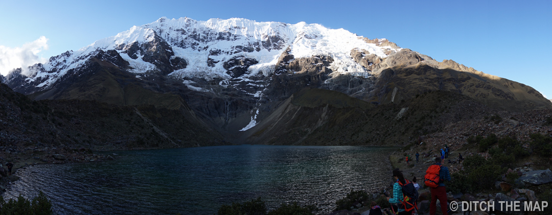 The glacier lake during our first day on the Salkantay Trek, Peru