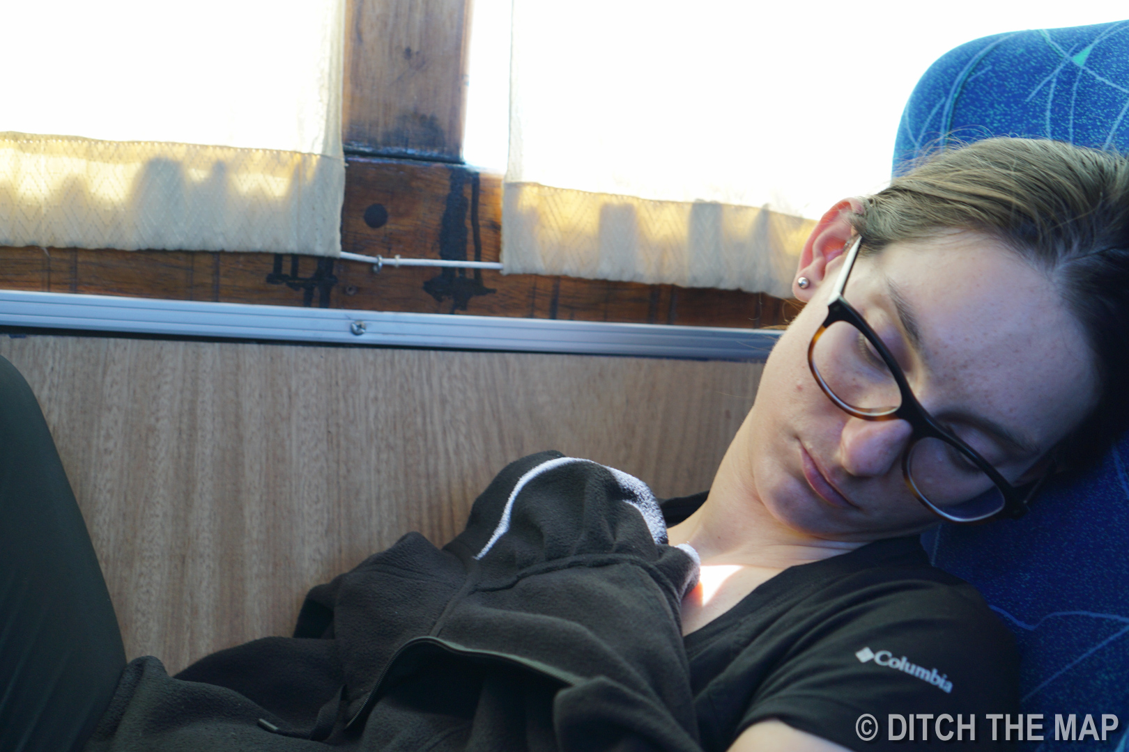 Sylvie falls asleep while traveling...again