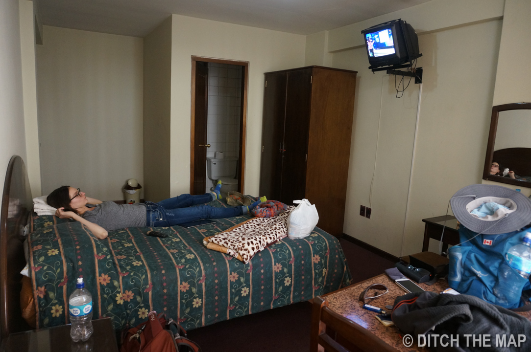 Our second hotel room in La Paz, Bolivia