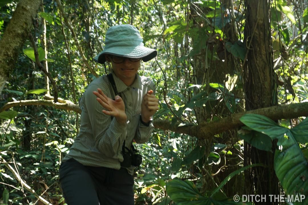 Sylvie feeling 'nervous' about all the critters all around her in the Amazonian Jungle, Bolivia