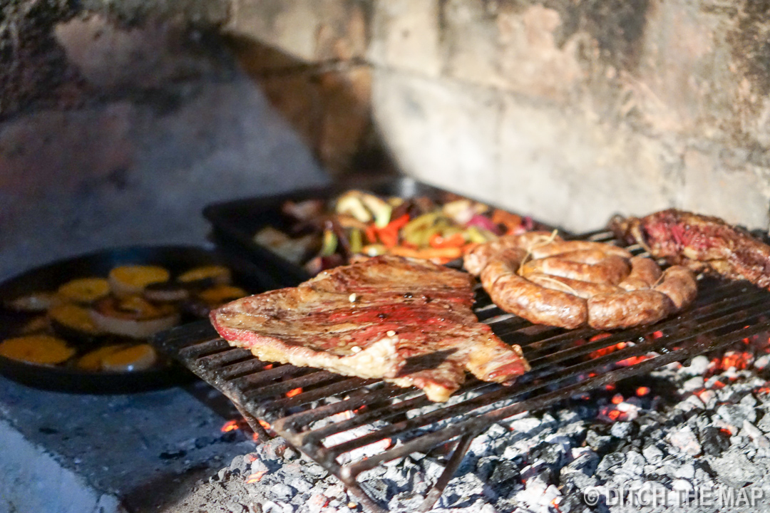 We enjoy our first Asado in Tupungato, Argentina
