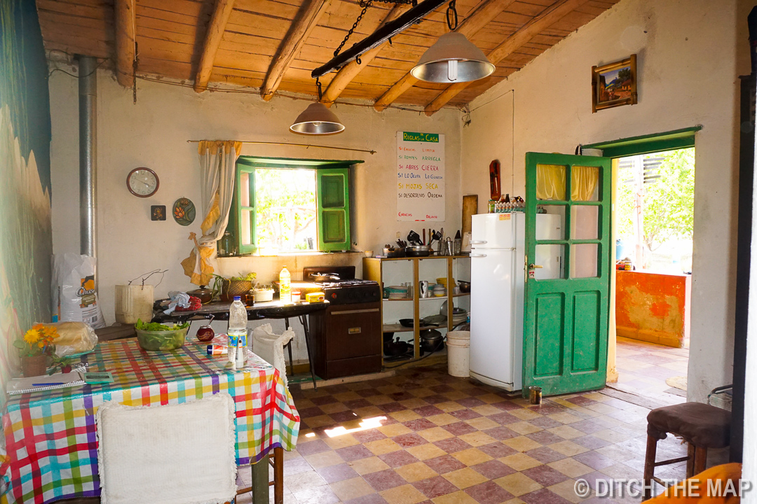Our kitchen in our farmhouse in Tupungato, Argentina