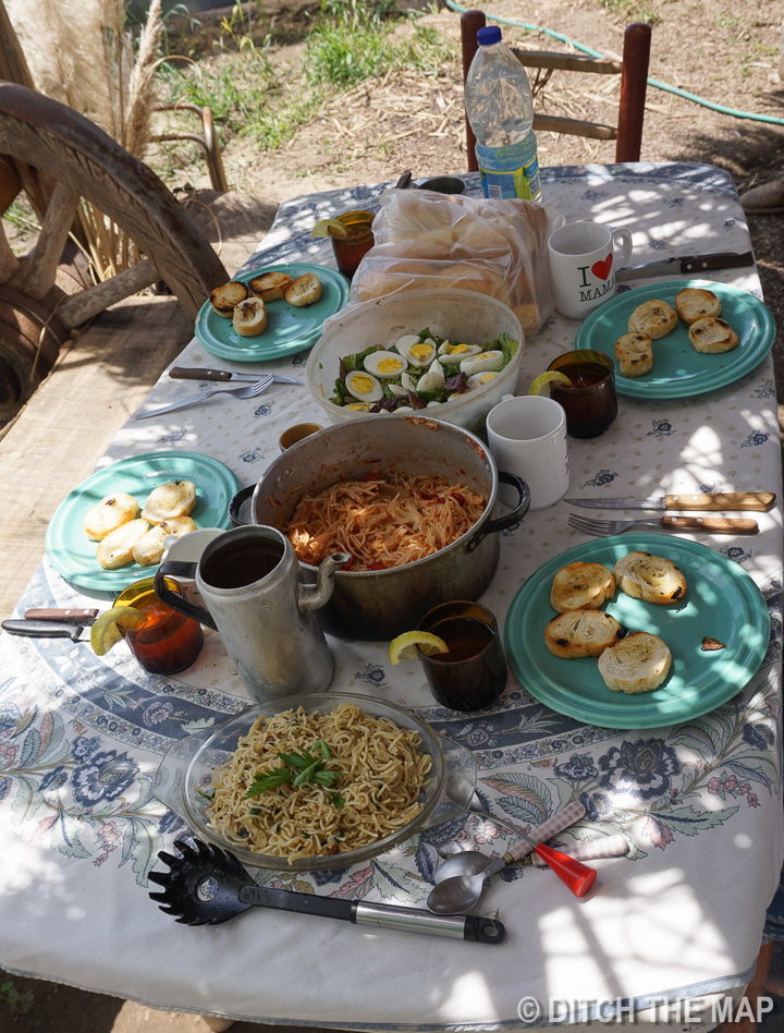 The lunch I made for the volunteers the first day in Tupungato, Argentina