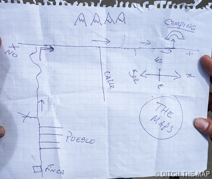 The map Orlando drew for us