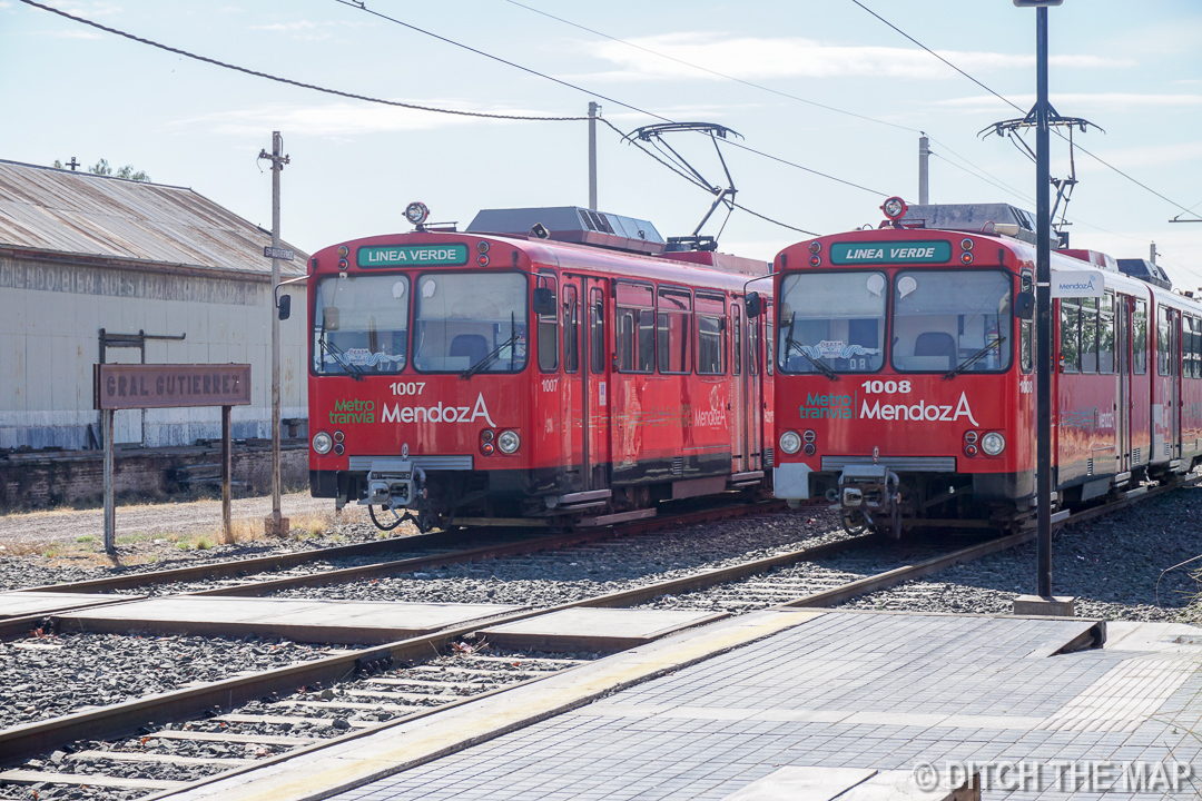 Taking a tram to get to Maipu, Argentina
