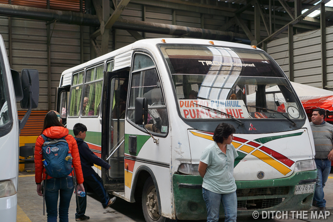 A public bus we took to get to a small beach on the island of Chiloe, Chile
