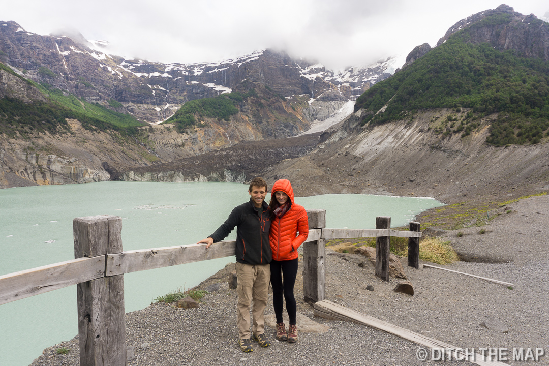 Us at the black glacier outside Bariloche, Argentina