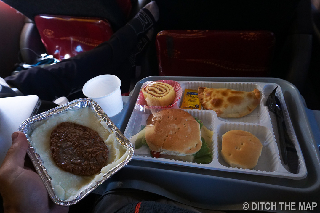 We get 5 meals (2 hot) during our 31-hr bus ride to El Calafate, Argentina