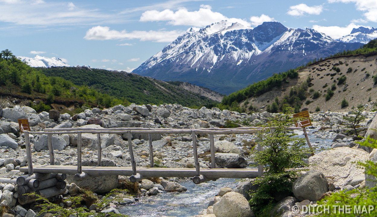 One of the many water crossings on our way to Mt. Fitz Roy in El Chalten, Argentina