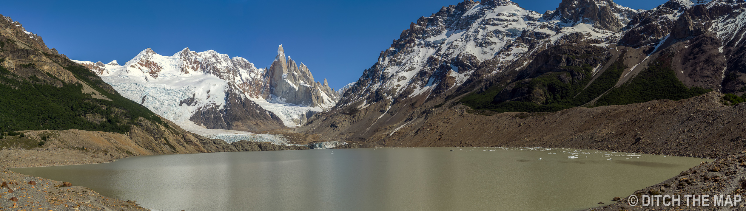 Panoramic view of Cerro Torre in El Chalten, Argentina