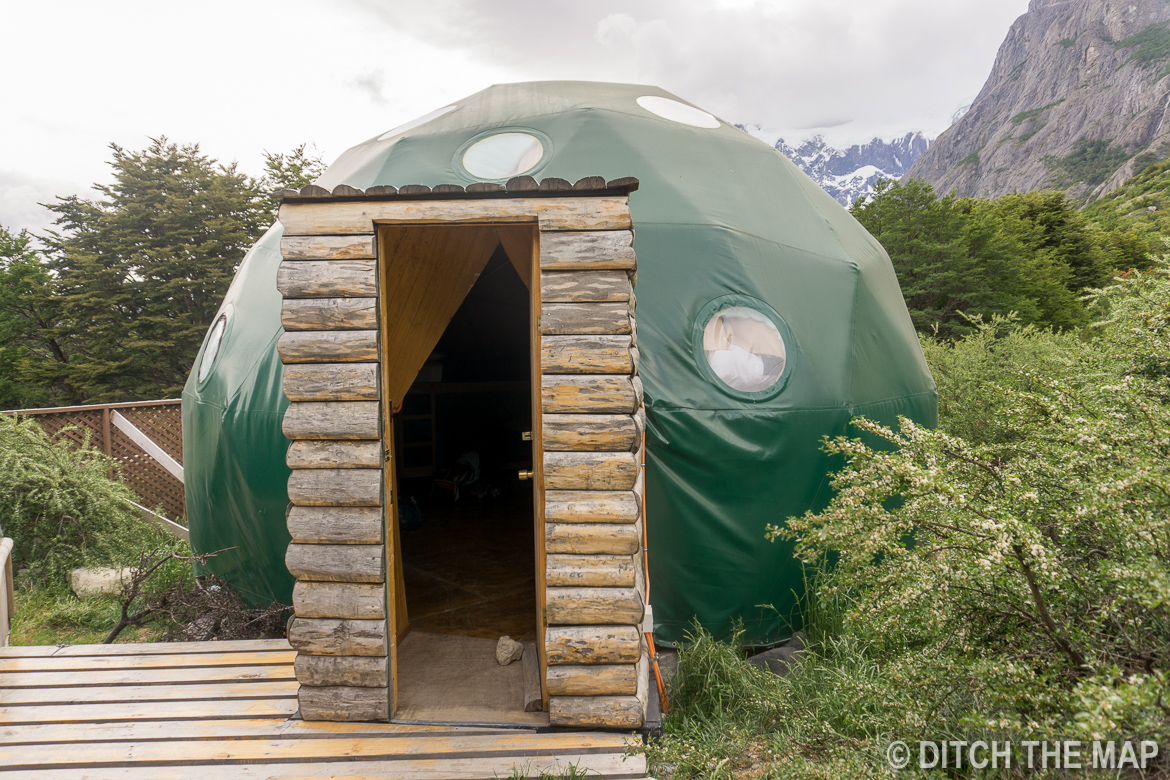 Our lodging the 3rd night during the W-Trek in Torres del Paine, Chile
