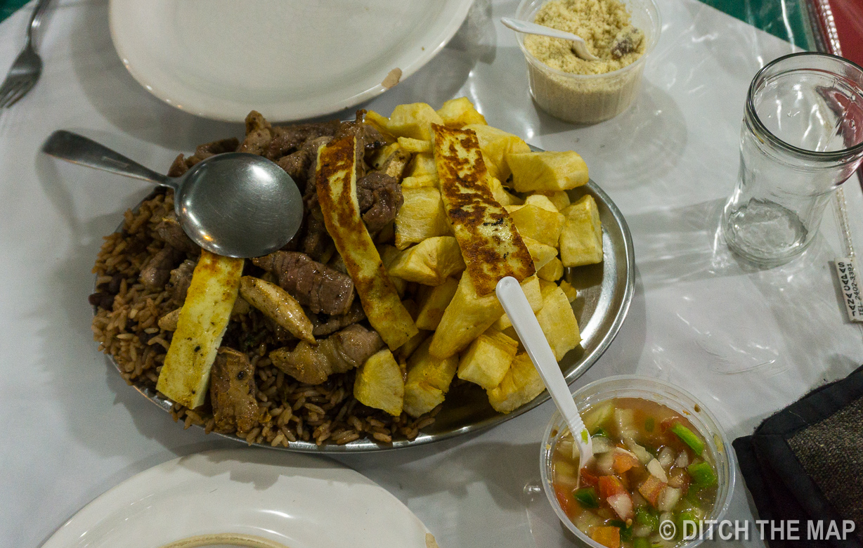 Our dinner at Sao Cristovao Fairgrounds in Rio de Janeiro, Brazil
