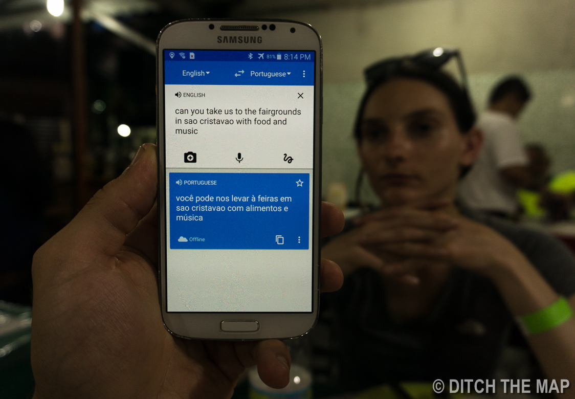 Asking for directions to Sao Cristovao Fairgrounds in Rio de Janeiro, Brazil