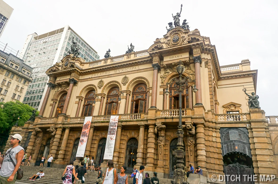 Municipal Theater in the downtown area of Sao Paulo, Brazil