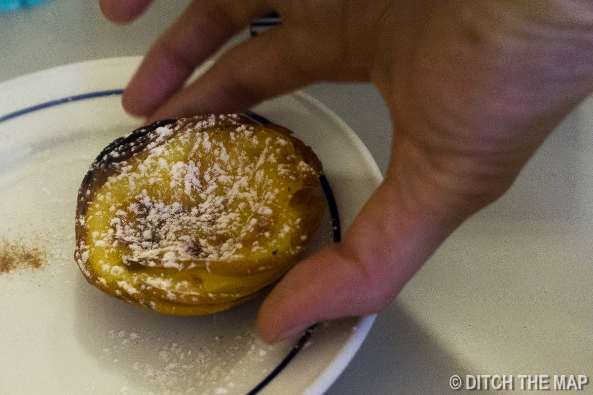 Custard pastry in Lisbon, Portugal