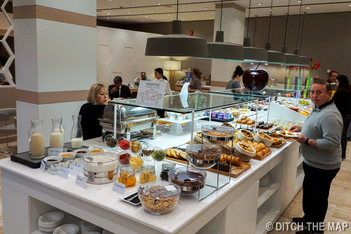Breakfast buffet in Seville, Spain