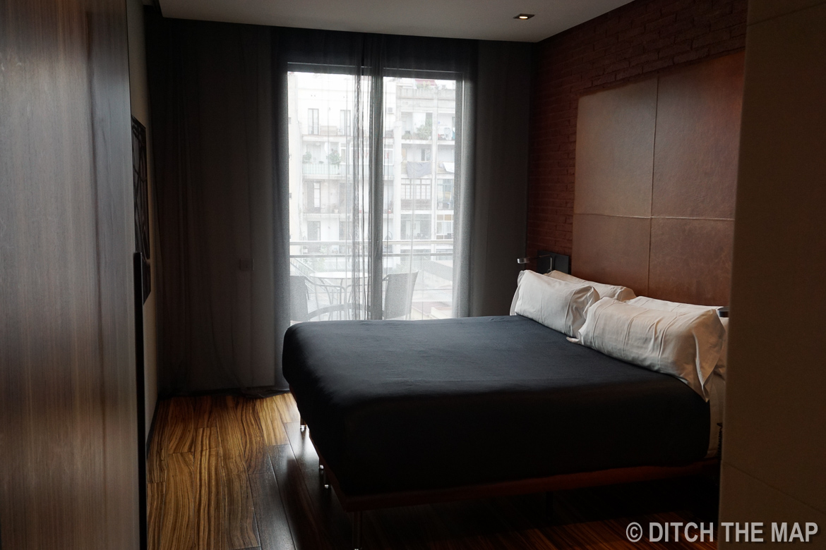 Our hotel room in Barcelona, Spain