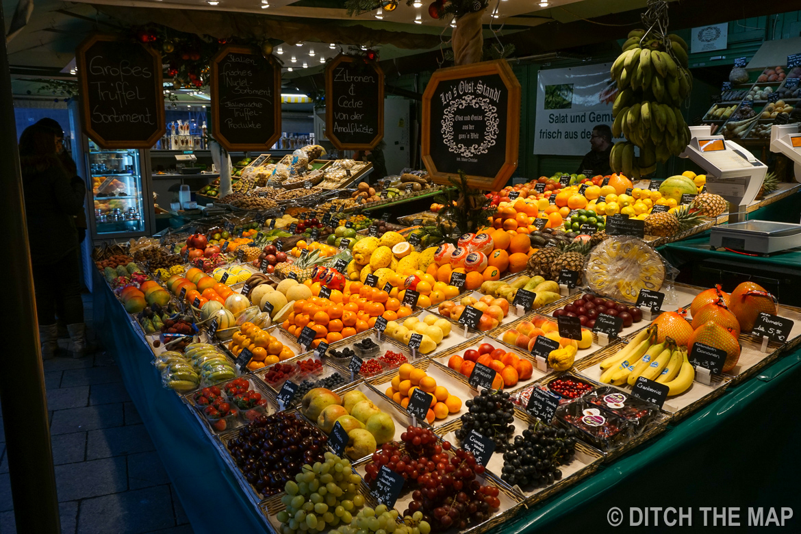 Viktualienmarkt Market in Munich, Germany