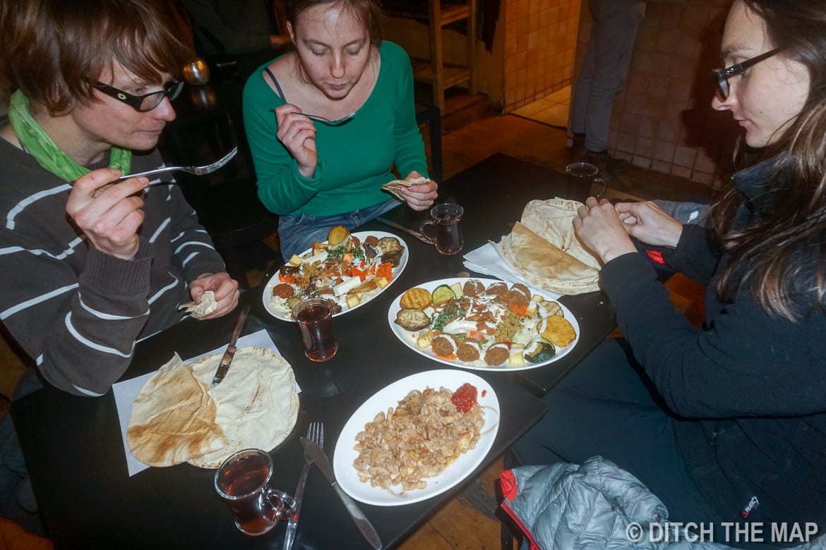 Enjoying Arabic Food with our Couchsurfing Hosts in Heidelberg, Germany