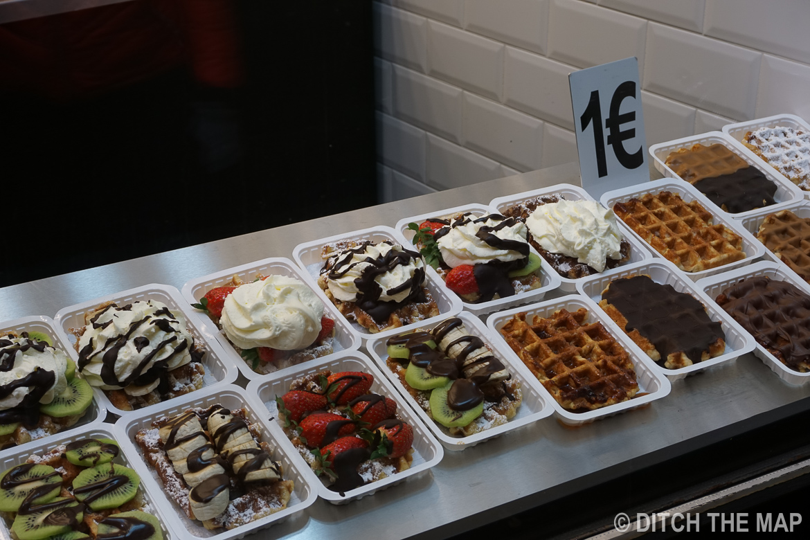 Waffles in Brussels, Belgium